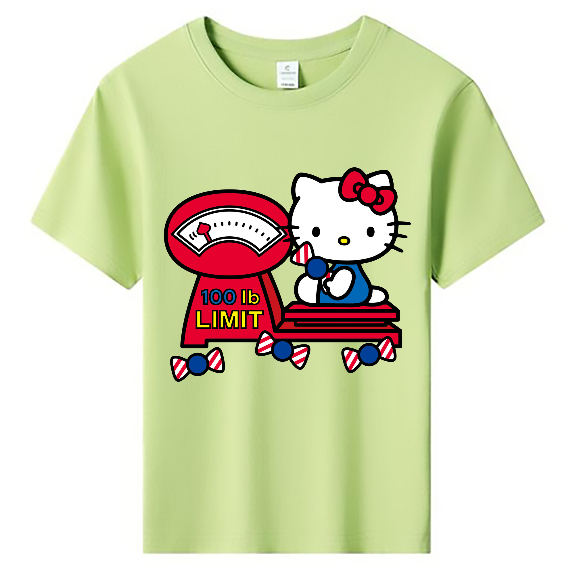 （画像用） Hello Kitty ハローキティ 綿100％キッズTシャツ（フロントプリント）